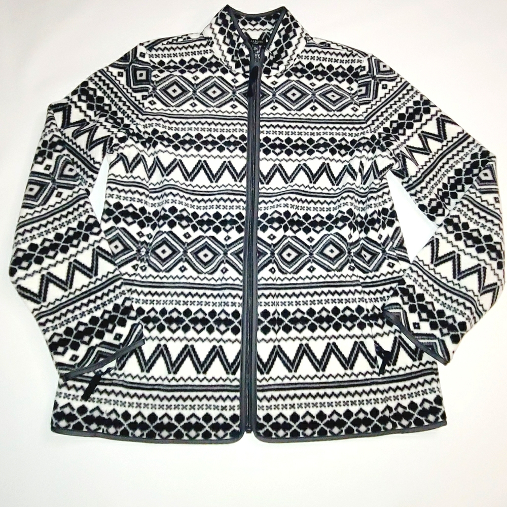 Talbots fleece zip up jacket